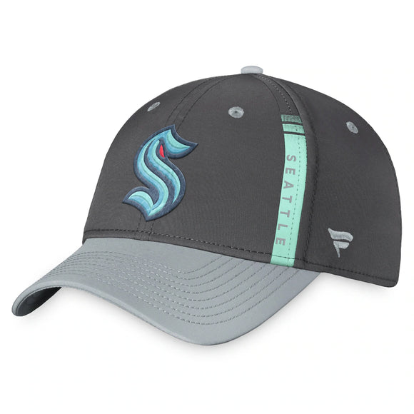 Seattle Kraken Fanatics Branded Authentic Pro Home Ice Flex Hat - Charcoal/Gray