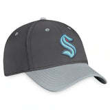Seattle Kraken Fanatics Branded Authentic Pro Home Ice Flex Hat - Charcoal/Gray
