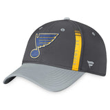 St Louis Blues Fanatics Branded Authentic Pro Home Ice Flex Hat - Charcoal/Gray