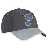 St Louis Blues Fanatics Branded Authentic Pro Home Ice Flex Hat - Charcoal/Gray