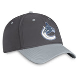 Vancouver Canucks Lightning Fanatics Branded Authentic Pro Home Ice Flex Hat - Charcoal/Gray