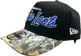 Men's Toronto Maple Leafs Script NHL New Era 9Forty A-Frame Snapback Hat - Black/Real Tree