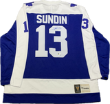 Mats Sundin Signed Toronto Maple Leafs Vintage Fanatics NHL Hockey Jersey - With COA & Hologram