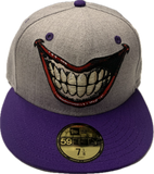 The Joker He Who Laughs DC Comics New Era 59Fifty Fitted Hat - Grey/Purple