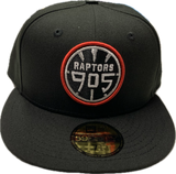 Men's Raptors 905 Official Logo Black Red New Era 59fifty Fitted Custom Hat Cap