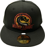 Men's Mortal Kombat New Era Black 59Fifty Fitted Hat-  Epic Video Game Franchise
