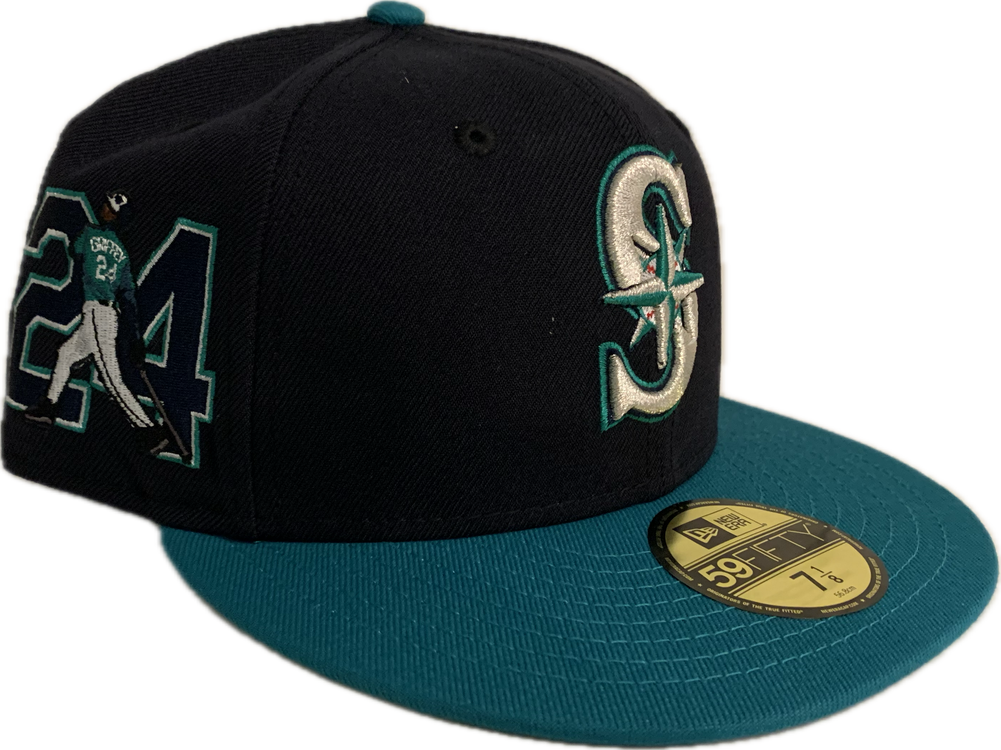 Men s Seattle Mariners New Era Ken Griffey Jr. Side Patch Navy Green F Bleacher Bum Collectibles