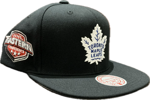 Men’s NHL Toronto Maple Leafs Mitchell & Ness Conference Patch Snapback Hat – Black & White (Copy)