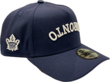 Men's Toronto Maple Leafs New Era Upside Down Word Mark 9FORTY A Frame Hat - Navy