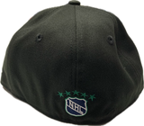 Men's New Era Black Hartford Whalers NHL Hockey Custom 59FIFTY Fitted Hat