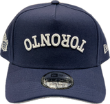 Men's Toronto Maple Leafs New Era Upside Down Word Mark 9FORTY A Frame Hat - Navy