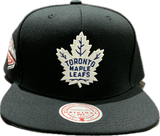 Men’s NHL Toronto Maple Leafs Mitchell & Ness Conference Patch Snapback Hat – Black & White (Copy)