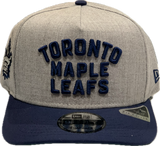 Men’s Toronto Maple Leafs New Era Word Mark 9FIFTY A-Frame Snapback Adjustable Hat – Grey & Blue