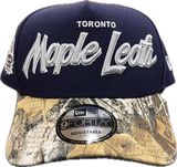 Men's Toronto Maple Leafs Script NHL New Era 9Forty A-Frame Snapback Hat - Navy/Real Tree