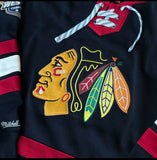 Men's Mitchell & Ness Black Chicago Blackhawks Vintage Retro Heritage Lace-Up Pullover Sweatshirt