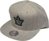 Men’s NHL Toronto Maple Leafs Mitchell & Ness Primary Logo Snapback Hat – Heather Grey