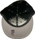 Men's New Era Black Hartford Whalers NHL Hockey Custom 59FIFTY Fitted Hat