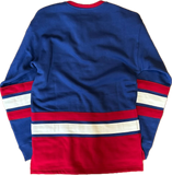 Men's Mitchell & Ness Navy Montreal Canadiens Vintage Retro Heritage Lace-Up Pullover Sweatshirt