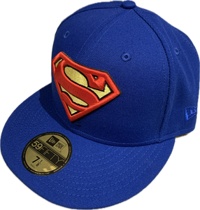 Superman Man of Steel DC Comics New Era 59Fifty Fitted Hat - Royal Blue