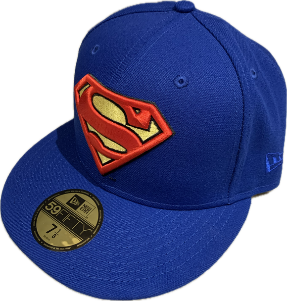 Superman Man of Steel DC Comics New Era 59Fifty Fitted Hat - Royal Blue