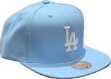 Men's Los Angeles Dodgers MLB Mitchell & Ness Basic Blue Gleam Side Patch Snapback Hat