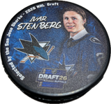 2026 NHL Entry Level Hockey Draft Souvenir Puck - Ivar Stenberg San Jose Sharks