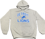 Men's Detroit Lions NFL Football Play Action Grey Team City & Name Pullover Hoodie