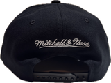 Men's Toronto Raptors NBA Mitchell & Ness Historical Black on Black Snapback Hat - Original Fit