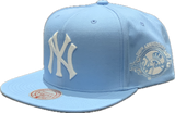 Men's New York Yankees MLB Mitchell & Ness Basic Blue Gleam Side Patch Snapback Hat