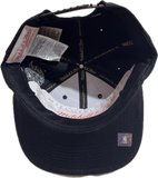 Men's Toronto Raptors NBA Mitchell & Ness Historical Black on Black Snapback Hat - Original Fit
