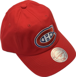 Men’s NHL Montreal Canadiens Mitchell & Ness Team Ground 2.0 Red Adjustable Buckle Hat