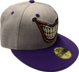 The Joker He Who Laughs DC Comics New Era 59Fifty Fitted Hat - Grey/Purple