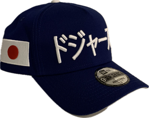 Men's Los Angeles Dodgers New Era Royal Kanji Japan Flag 9Forty A Frame Snapback Hat