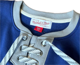 Men's Mitchell & Ness Blue Toronto Maple Leafs Vintage Retro Heritage Lace-Up Pullover Sweatshirt