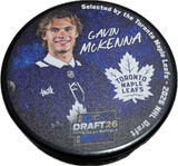 2026 NHL Entry Level Hockey Draft Souvenir Puck - Gavin McKenna Toronto Maple Leafs