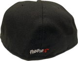 Friday the 13th Jason Voorhees Hockey Mask Camp Crystal Lake New Era 59Fifty Fitted Hat - Black