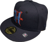 Men's New Era Navy Houston Texans Omaha Custom NFL Football 59FIFTY Fitted Hat