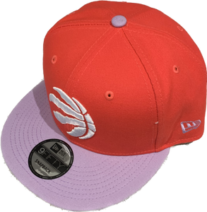 Men's New Era Red Lava/Lavender Toronto Raptors Two-Tone Color Pack 9FIFTY Snapback Hat