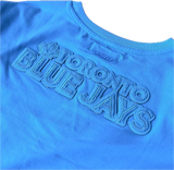 Women's Toronto Blue Jays Pro Standard MLB Classic SJ Boxy Crop T Shirt - Powder Blue