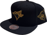 Men's Toronto Blue Jays MLB Mitchell & Ness Fashion Basic Black Gold Snapback Hat