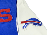 Men's NFL Buffalo Bills Team Pennants Blue Win Wool Varsity Jacket By Pro Standard