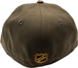 Men's New Era Brown Chicago Blackhawks NHL Hockey Custom 59FIFTY Fitted Hat