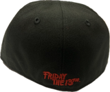 Friday the 13th Jason Voorhees Hockey Mask New Era 59Fifty Fitted Hat - Black