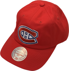 Men’s NHL Montreal Canadiens Mitchell & Ness Team Ground 2.0 Red Adjustable Buckle Hat