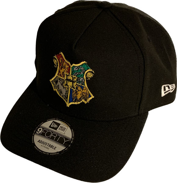 Harry Potter Hogwarts Crest New Era 9Forty A Frame Snapback Hat - Black