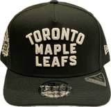 Men’s Toronto Maple Leafs New Era Word Mark 9FIFTY A-Frame Snapback Adjustable Hat – Black & White