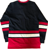 Men's Mitchell & Ness Black Chicago Blackhawks Vintage Retro Heritage Lace-Up Pullover Sweatshirt