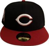 Men's Cincinnati Reds New Era Ken Griffey Jr. Side Patch Black Red Fitted Hat