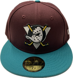 Men's New Era Purple/Teal Anaheim Ducks NHL Custom Two-Tone 59FIFTY Fitted Hat