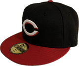 Men's Cincinnati Reds New Era Ken Griffey Jr. Side Patch Black Red Fitted Hat